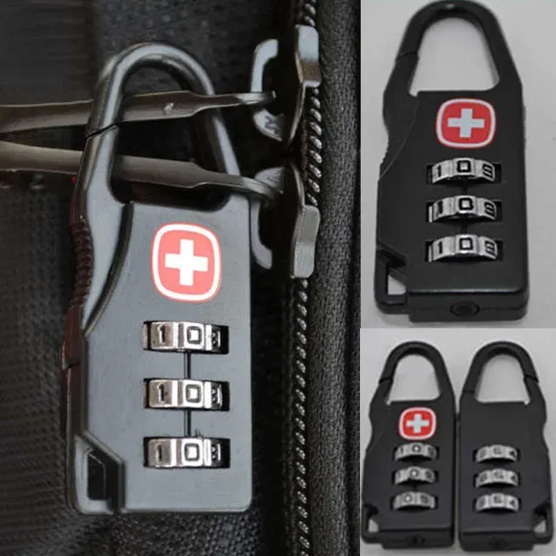 sac à dos d'extérieur, 2 pièces, serrure à fermeture éclair, antivol, mini serrure à numéro de code combiné portable pour accessoires de sac à dos de voyage