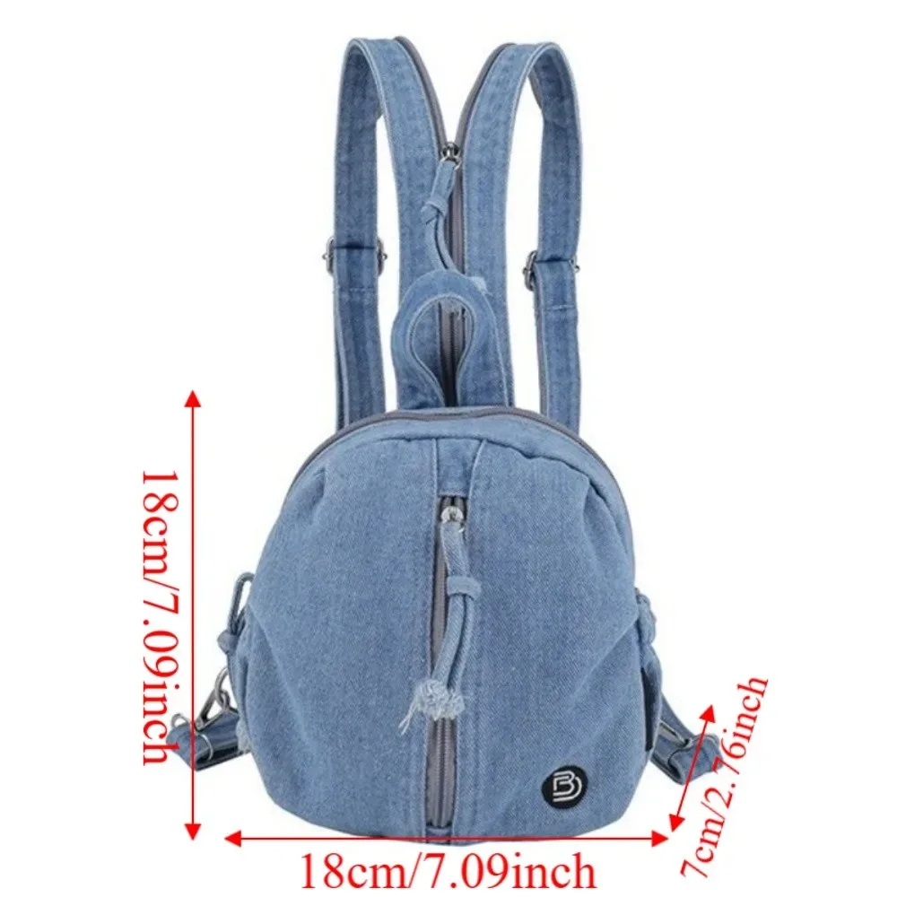 sac à dos en jean élégant et souple, léger, vintage, délavé, sac bandoulière polyvalent, mini sac de voyage, usage quotidien