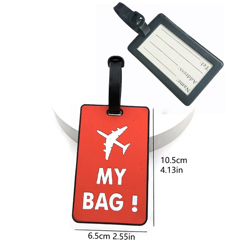 étiquette de bagage de protection de la vie privée avec avertissement de manipulation avec soin pour équipement médical, identification de voyage pour valise et sac