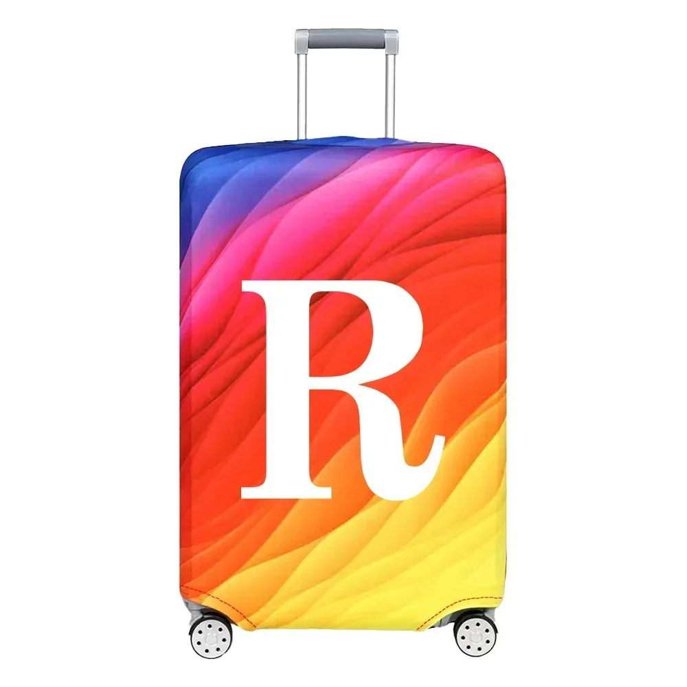 housse de protection pour compartiment à bagages, série de lettres blanches, tissu résistant, housse anti-poussière pour valises de voyage de 18 à 32 pouces