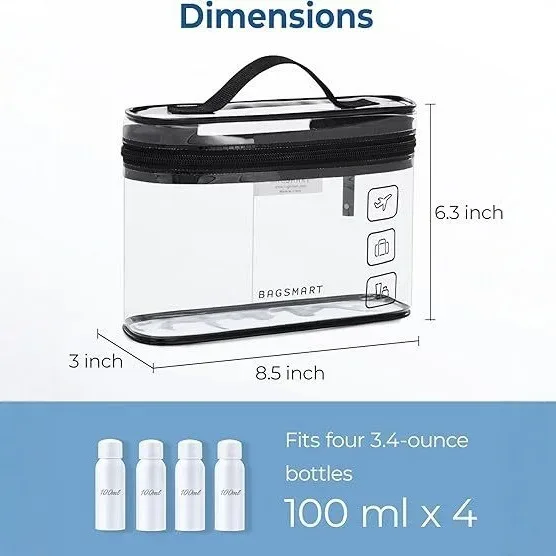 sac à cosmétiques transparent en pvc, sac de toilette multifonctionnel portable de voyage, étanche, grande capacité, pour la plage, rangement divers