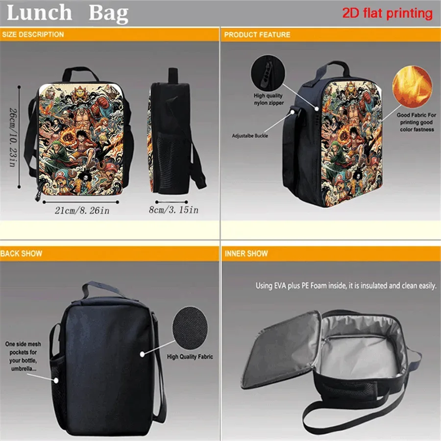 ensemble de sac à dos scolaire 3 pièces 15 pouces avec sac à lunch et trousse à crayons, durable, léger, unisexe, pour garçons et filles de 6 à 10 ans