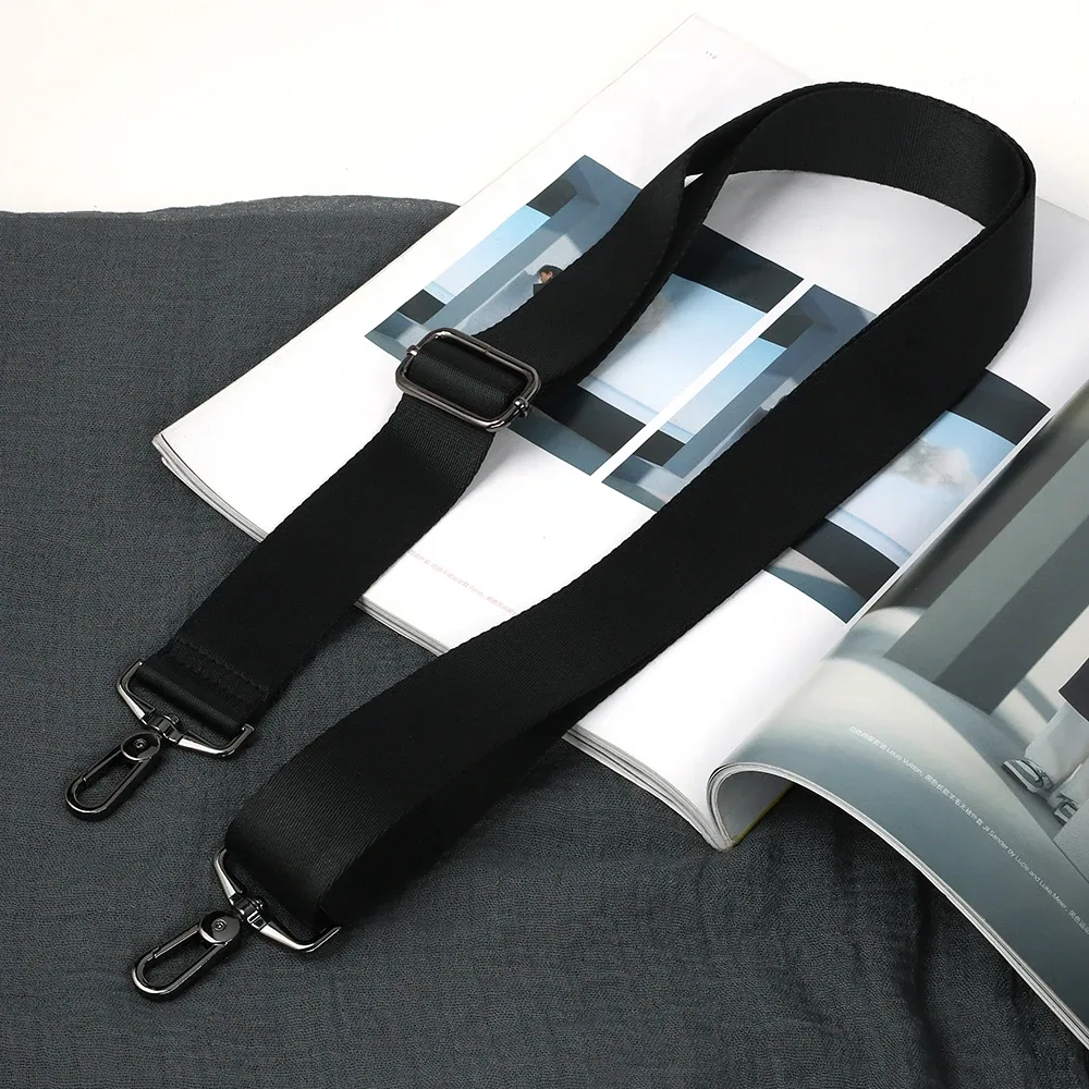sangle de sac à bandoulière en nylon pour porte-documents pour hommes, sangle de remplacement réglable, accessoires de sac noir pour femmes