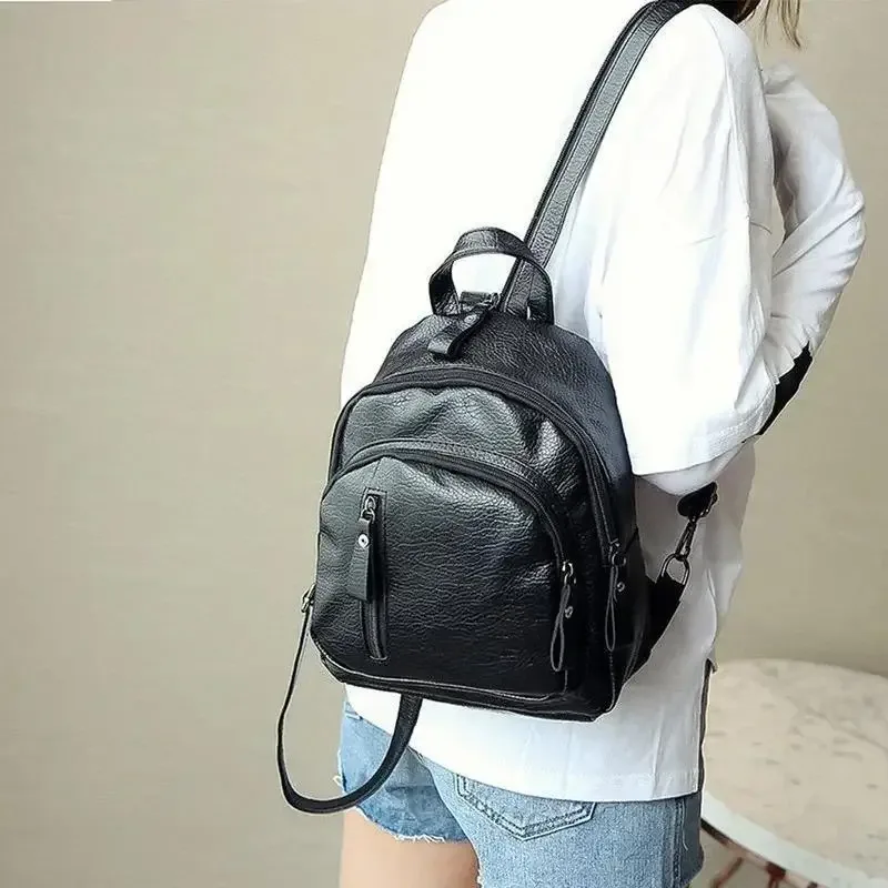 sac à dos de couleur unie, petite taille, nouveau sac décontracté pour femmes, cadeau simple et à la mode pour femmes, sacs à dos de voyage, sacs d'école