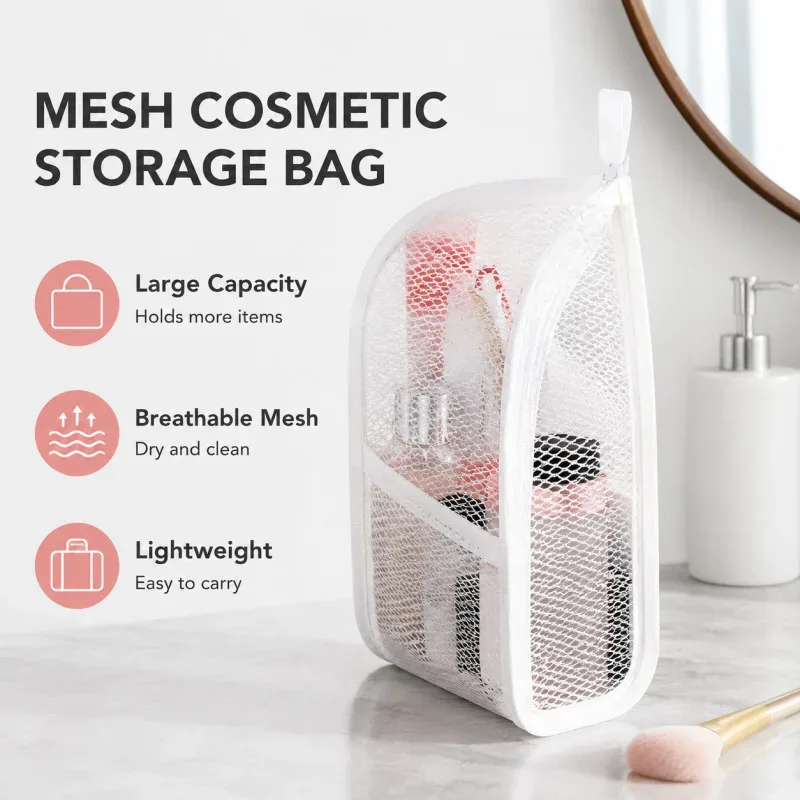 trousse de maquillage de voyage imperméable, pochette cosmétique, organisateur de toilette, porte-pinceaux et stylos, sac de rangement pour brosse à dents pour femmes