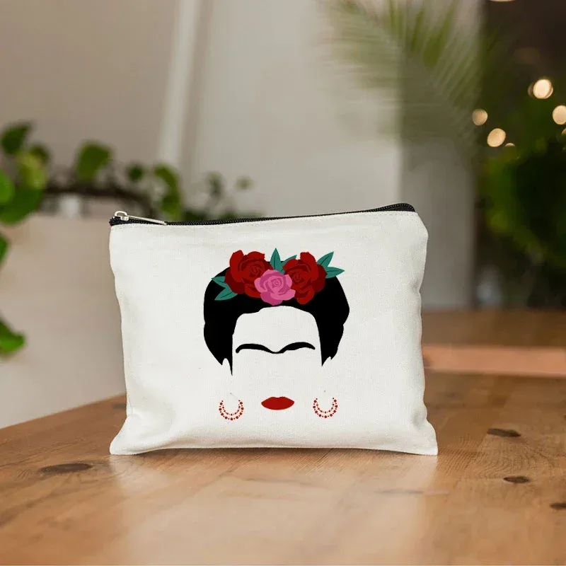 trousse de maquillage colorée « a besos entiendo a veces », sac de voyage pour cosmétiques, organisateur de toilette, pochette de rangement, trousse à crayons, cadeau