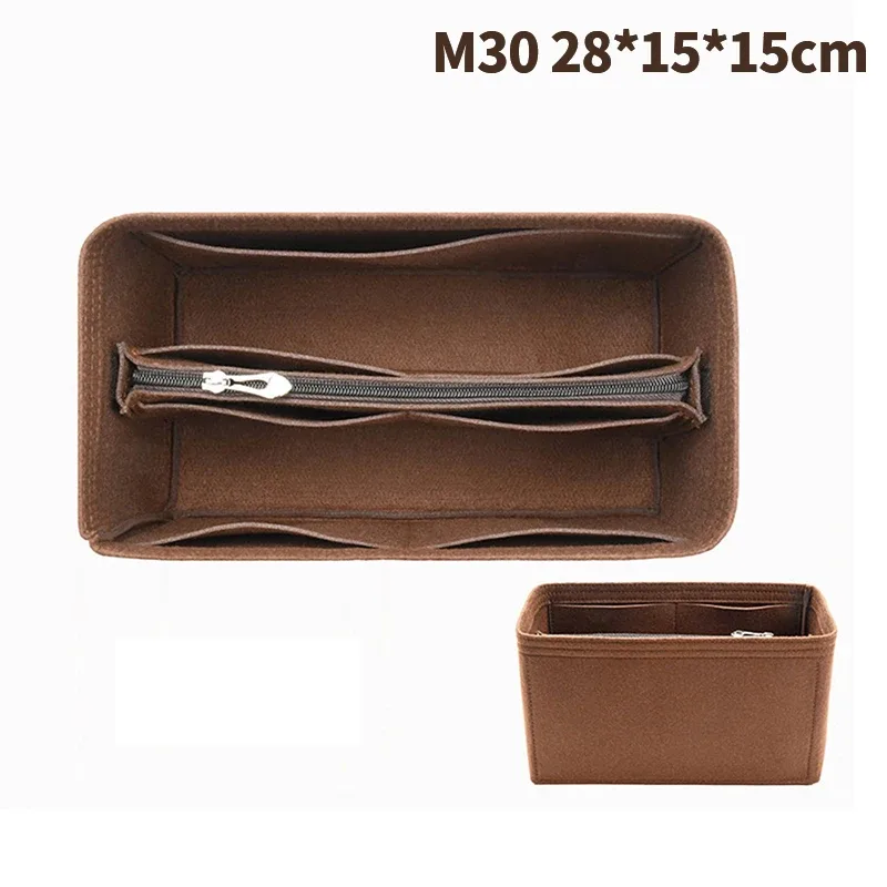 sac à main en feutre pour insertion de gril, sacoche pour cosmétiques portables, accessoire de voyage, 25, 30, 35