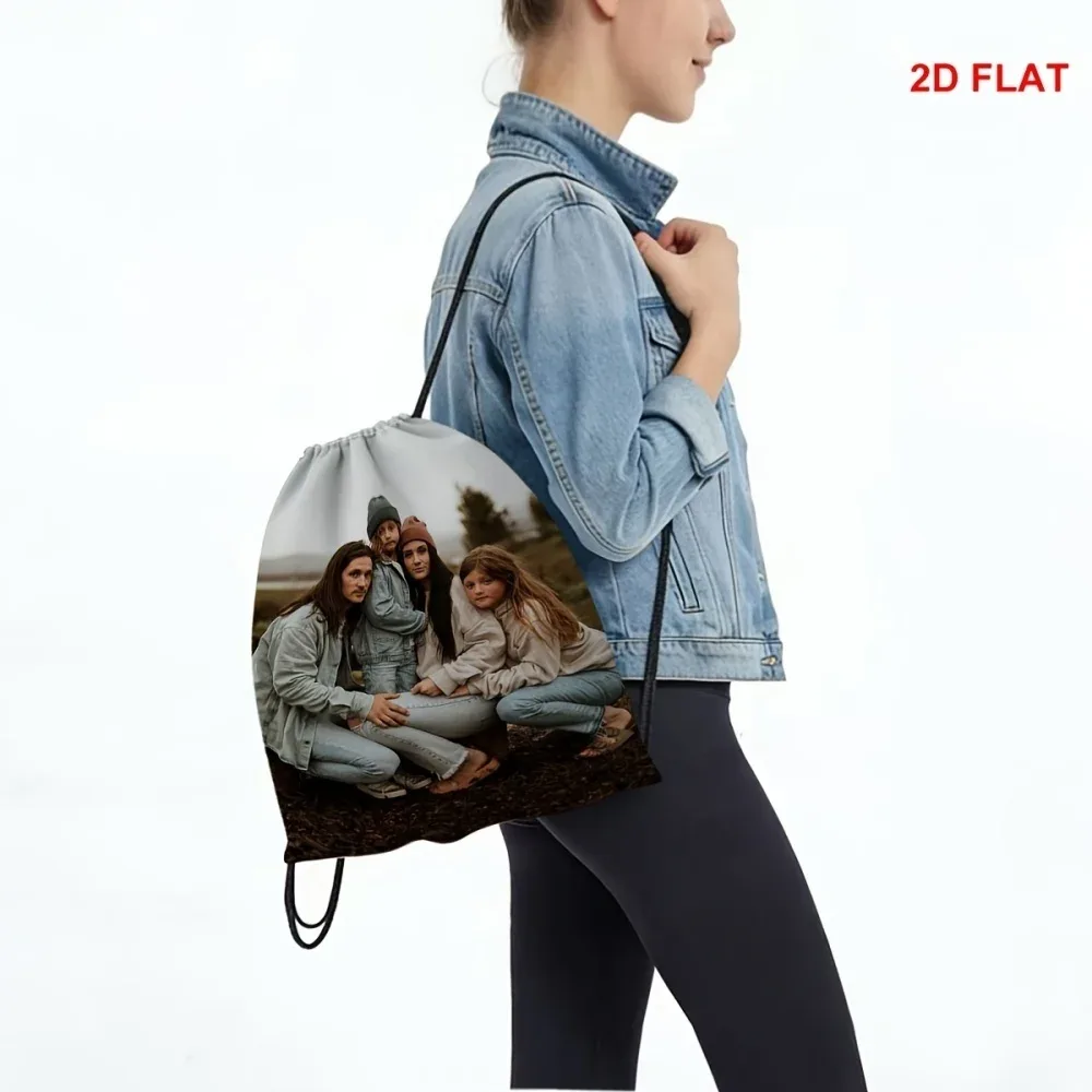sac à dos personnalisé avec cordon de serrage, sac à cordon portable, adapté pour la salle de sport, les voyages, le sport, cadeau de rentrée scolaire, 1 pièce