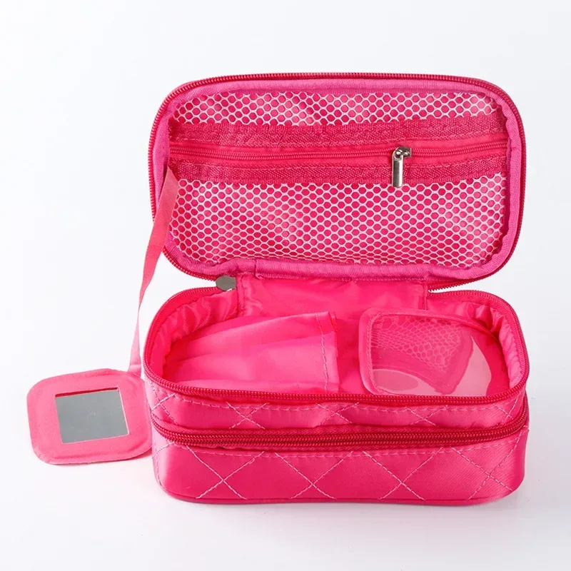 sac à cosmétiques pour femmes, sac de maquillage imperméable à double couche, organisateur d'accessoires de voyage, trousse de toilette multifonction de grande capacité