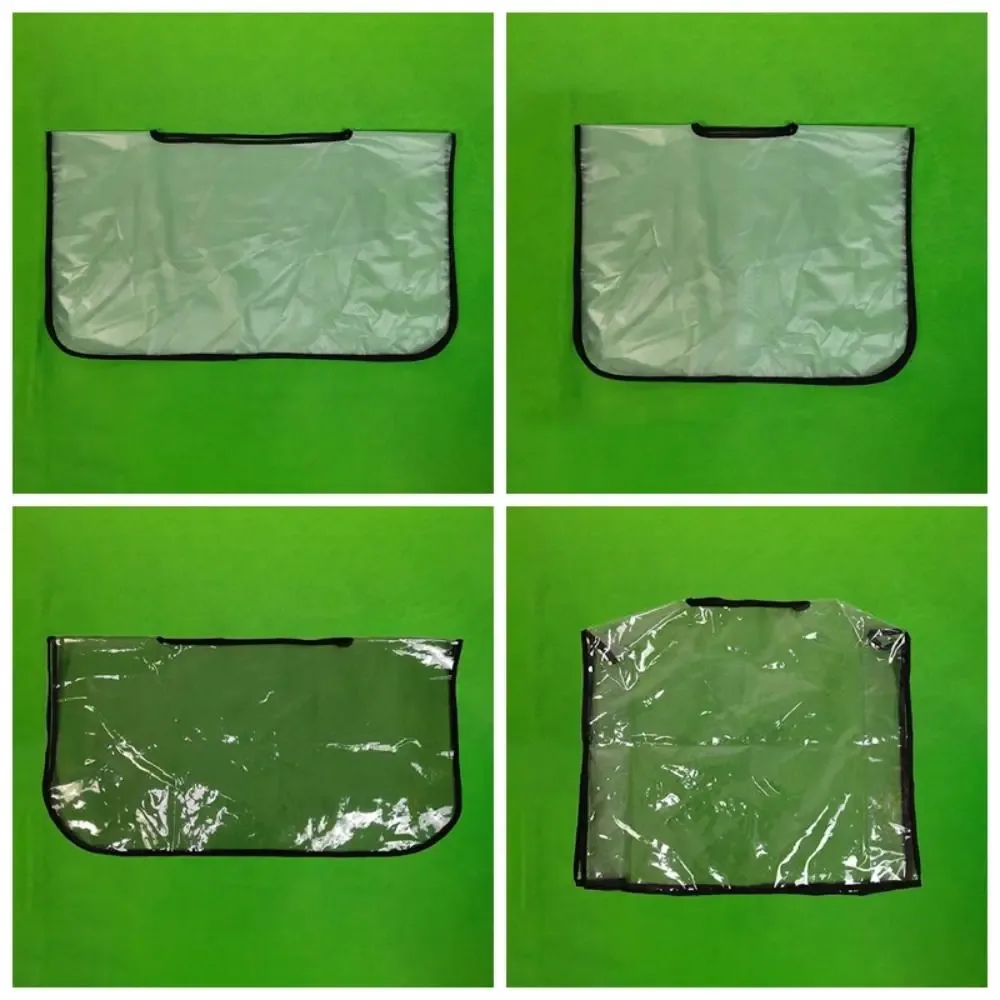 housse de sac universelle transparente givrée mate, imperméable, épaisse et pliable, pour la protection quotidienne des sacs à main et des sacs fourre-tout lors de la marche.