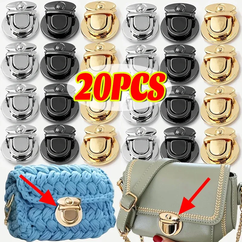 5/20 pièces serrures en métal sac fermoir boucles de capture pour sacs à main sac à bandoulière sac à main fourre-tout fermetures fermoirs à pression bricolage artisanat sac accessoires