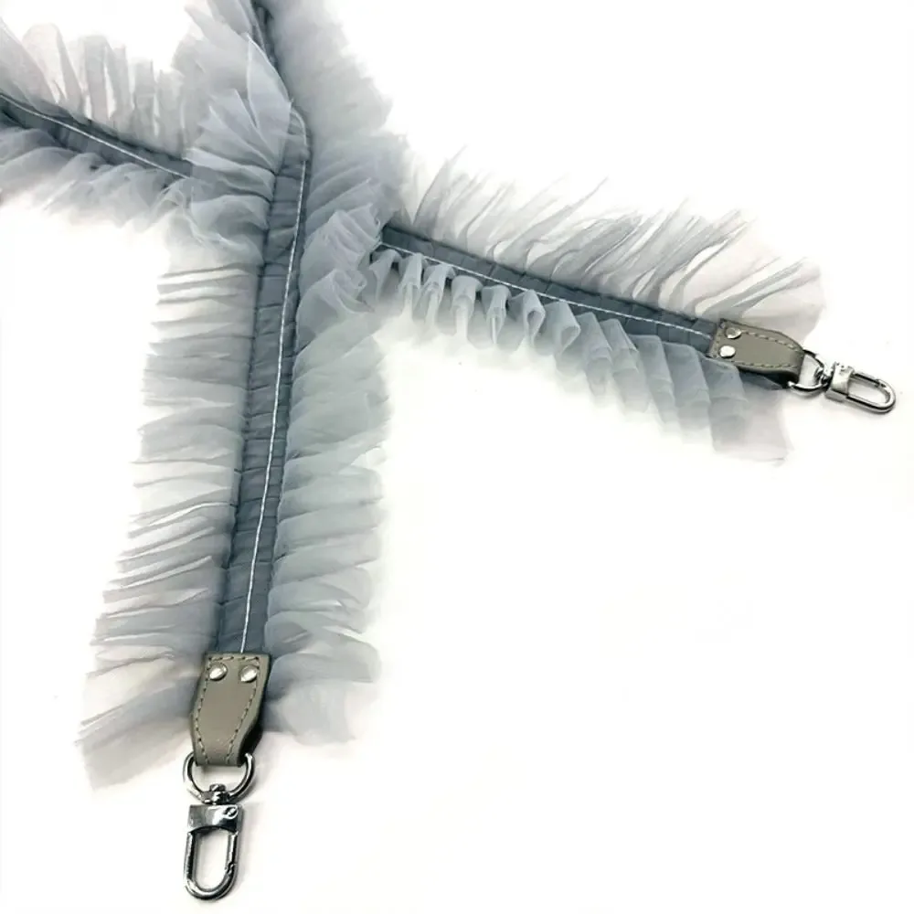 Sangle de sac en cuir PU et dentelle, tendance, sangle de remplacement détachable, sangle de sac à bandoulière en maille, chaîne de téléphone, accessoires