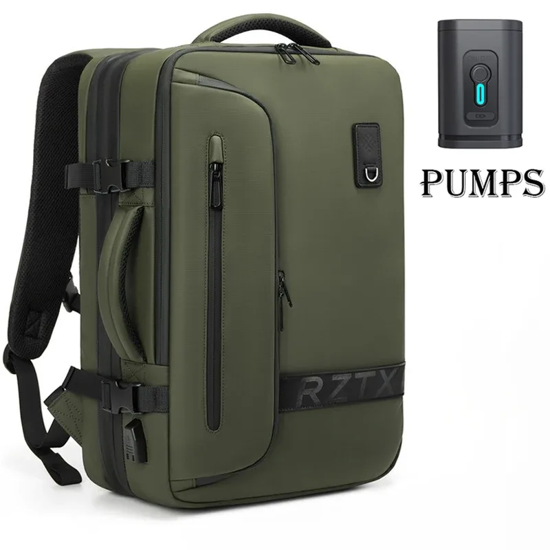sac à dos de voyage pour homme, extensible, pour ordinateur portable, avec compression sous vide, pour la randonnée, avec chargement usb, grande capacité, pour pompes