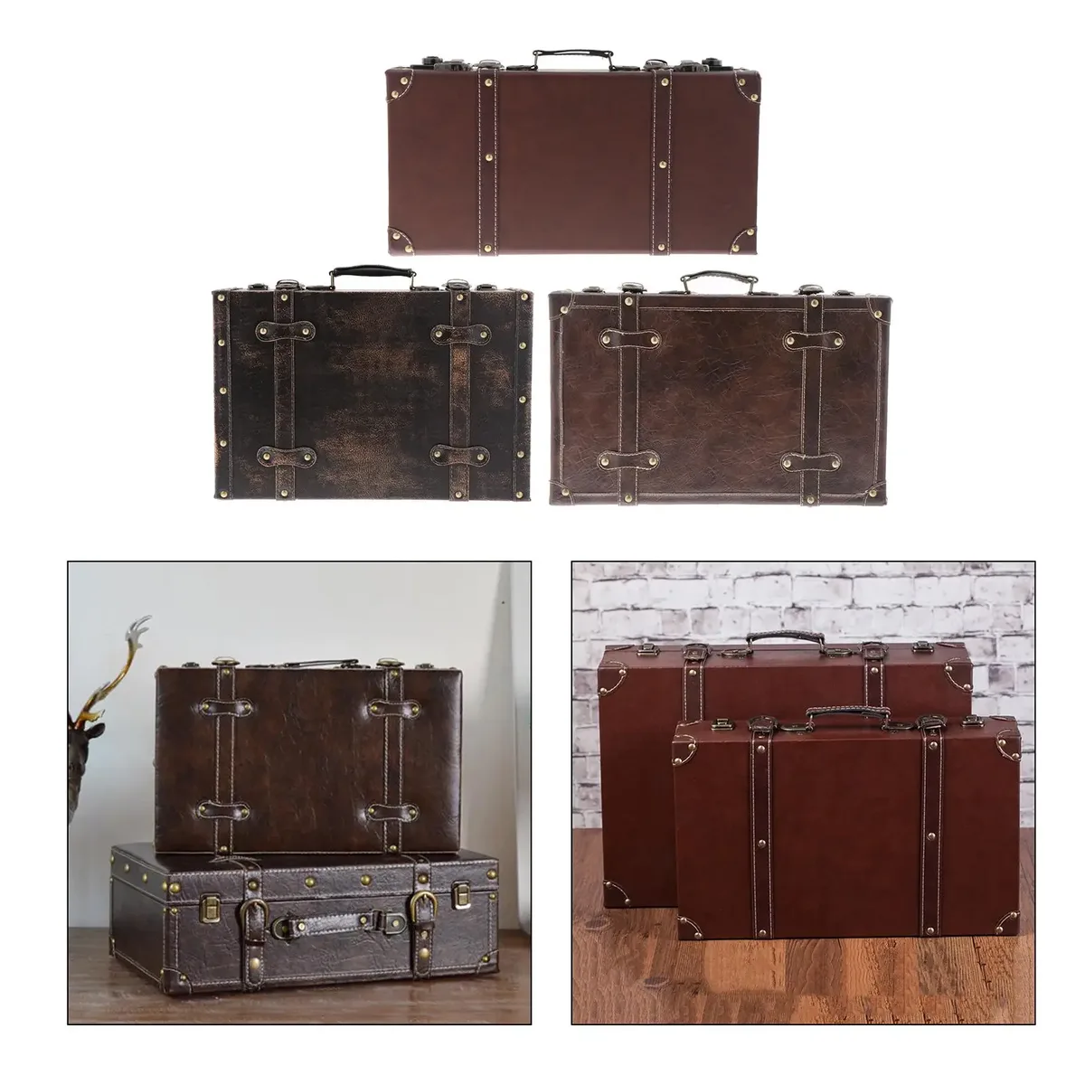 valise rétro en bois leatner, valise à bagages de style britannique, accessoires de photographie