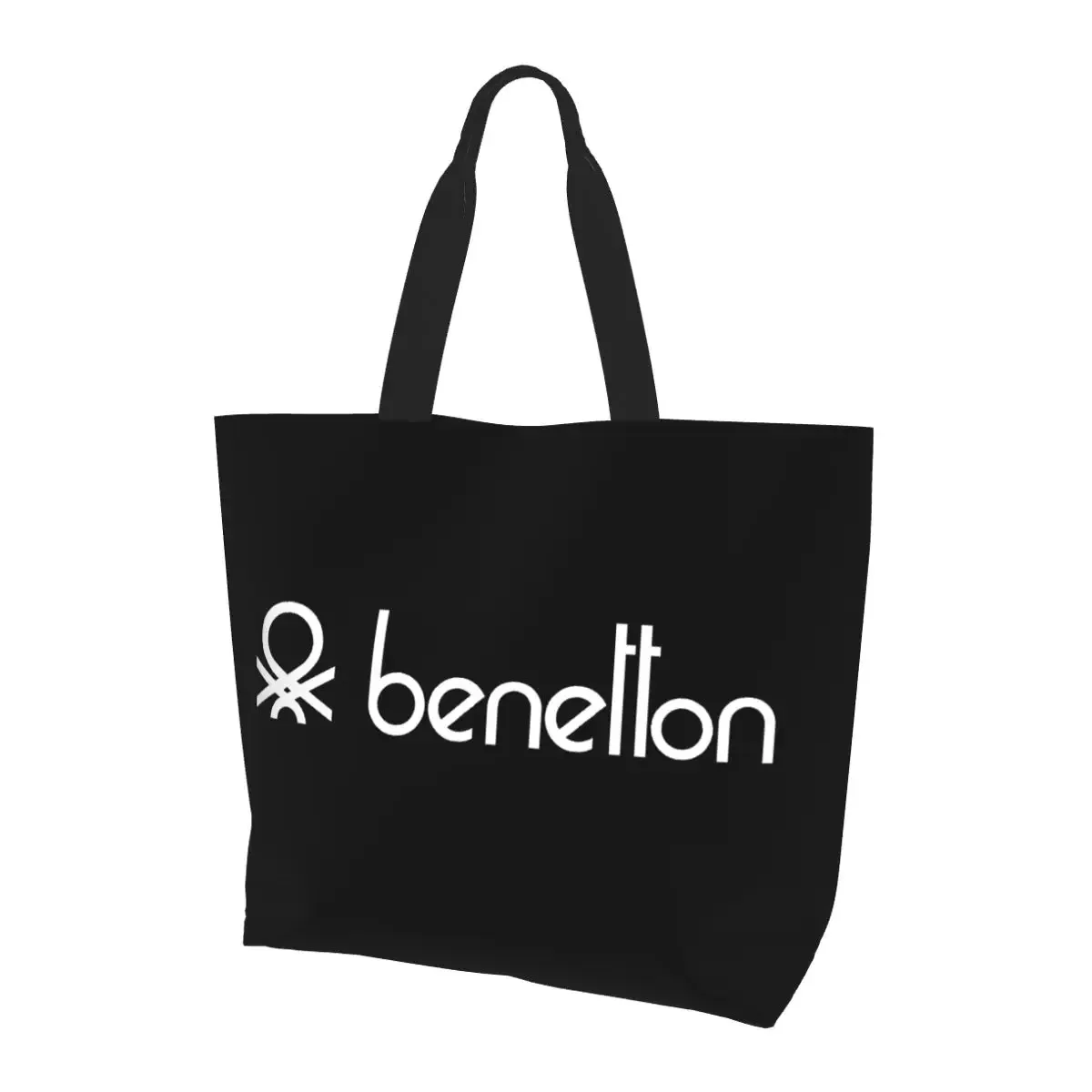 sac fourre-tout de shopping united colors of benetton, sacs à bandoulière en toile de grande capacité, sac à main d'épicerie pour femmes