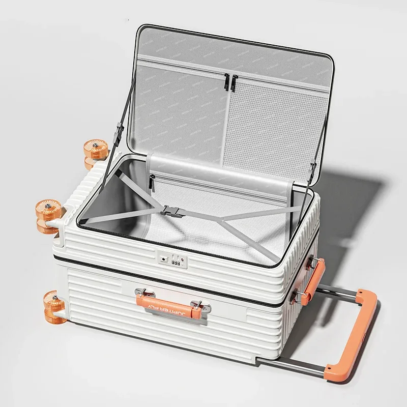 nouveau bagage 20 pouces valise à main ouverture latérale valise de voyage cadre en aluminium boîtier de chariot 30 pouces bagages de grande capacité