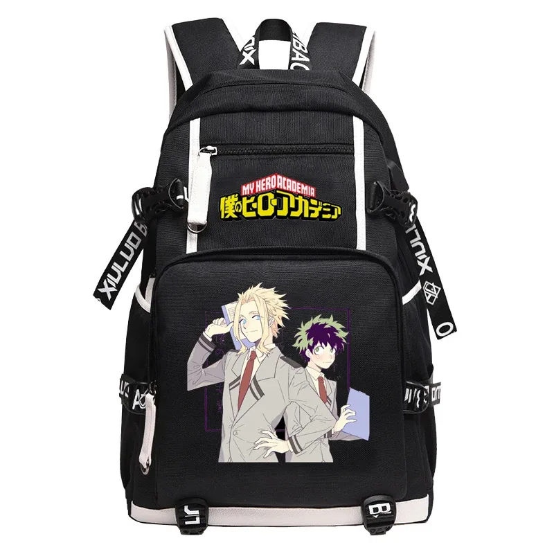 grand sac à dos anime oxford pour adolescentes, sac de voyage étanche, sac à dos bakugou katsuki pour hommes