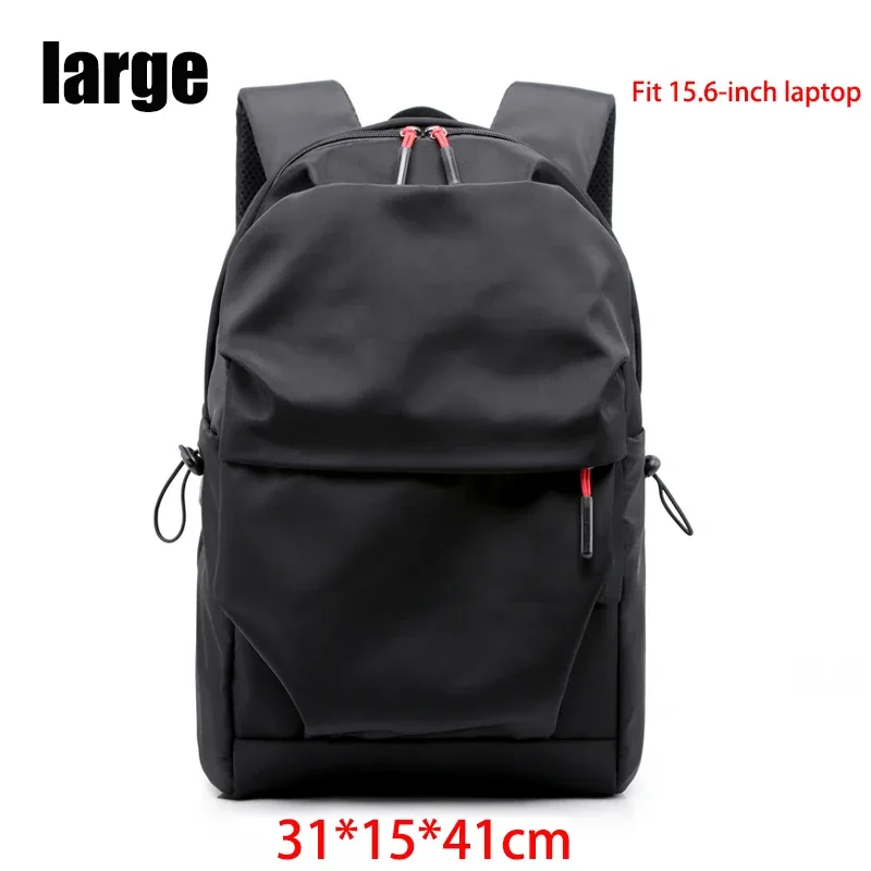 sac à dos étanche multifonction pour hommes, sacs d'école de luxe pour étudiants, sacs à dos pour ordinateur portable décontracté plissé pour ordinateur portable 15.6 pouces