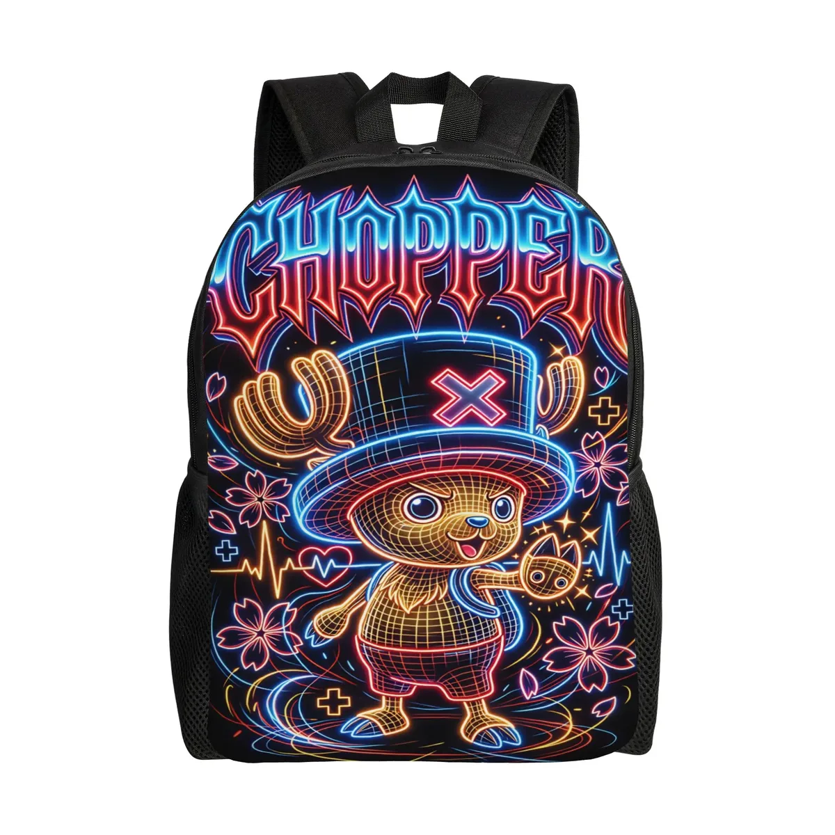 sac à dos one piece chopper pour femmes et hommes, sacs à dos de camping en polyester, sacs d'école imprimés streetwear, sac à dos