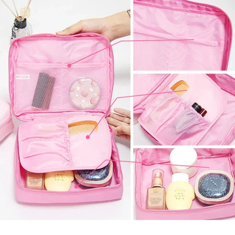 sac de rangement cosmétique portable de luxe pour femme, organisateurs de toilettes, grand, multi-compartiments, lavage, maquillage, poudres, voyage, designer