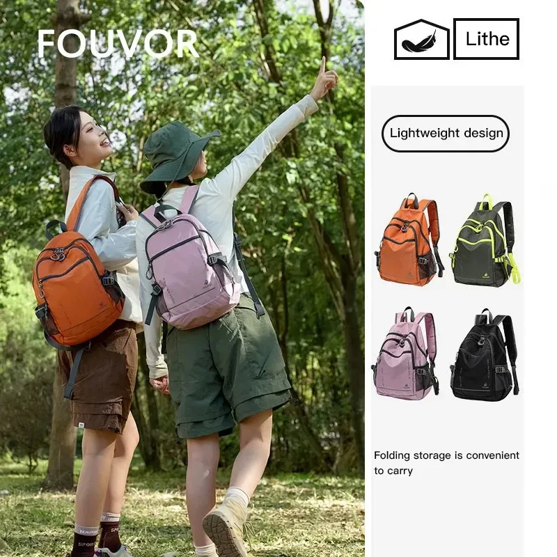 sacs à dos fouvor techwear pliables, résistants à l'eau, légers, grande capacité, pour voyages en plein air, randonnée, sac à dos de jour 3037-05
