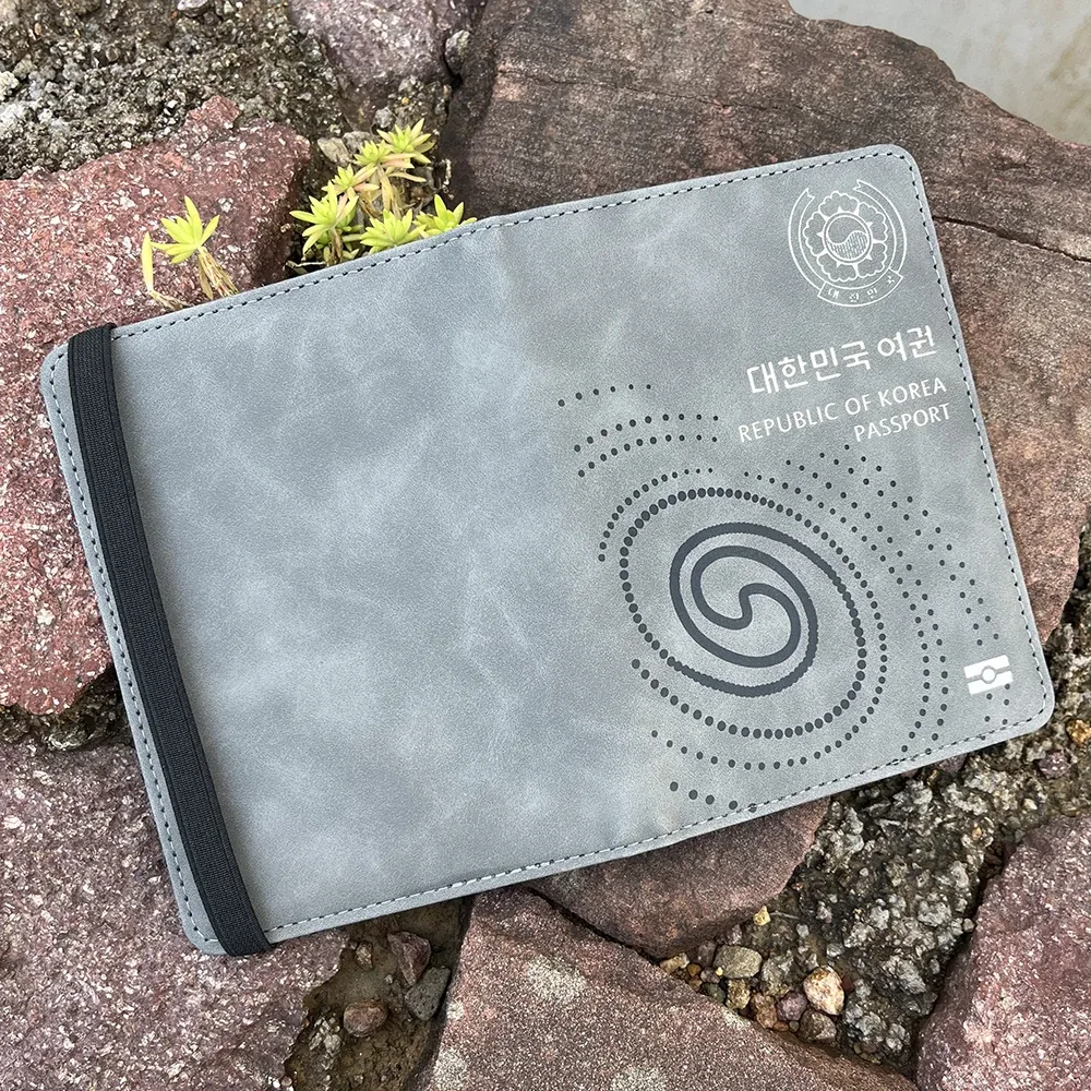 couverture de passeport coréenne personnalisée, étui de protection avec monogrammé pour porte-passeport coréen