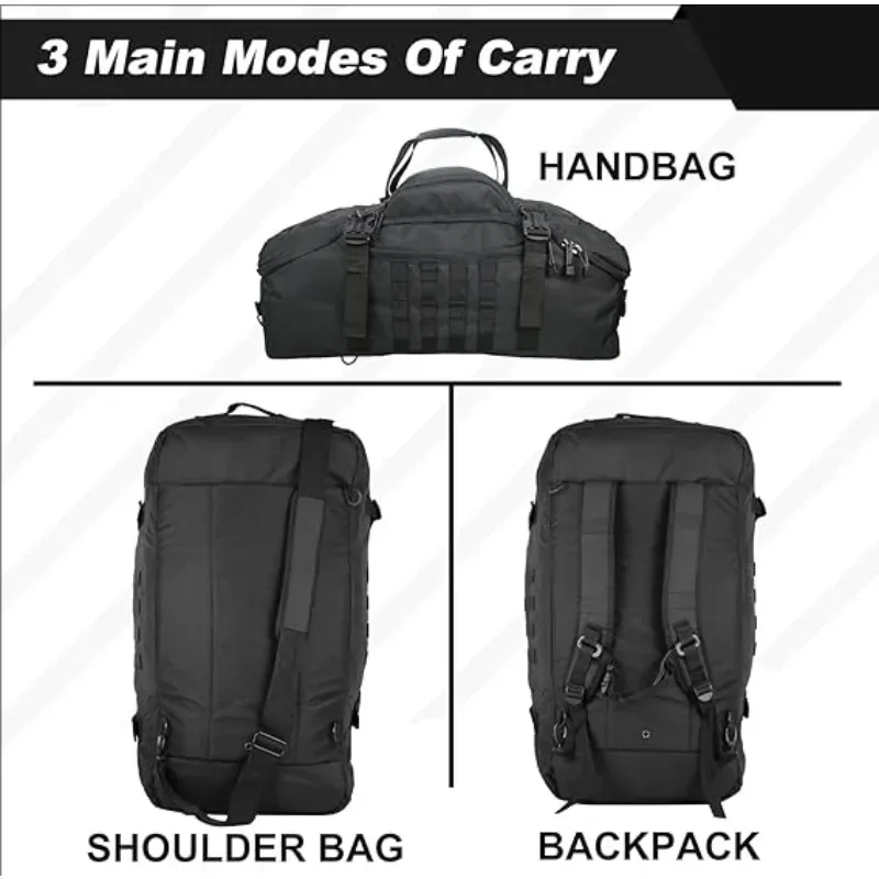 grand sac de sport 3 en 1 de 80l pour homme et femme, accessoire de voyage, de sport, de sport, de sport, d'entraînement