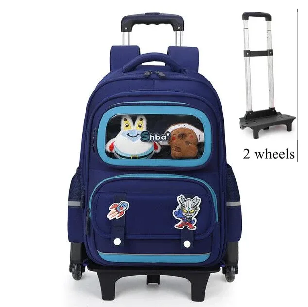 sac à dos à roulettes pour élèves du primaire, cartable à roulettes pour enfants, sac à dos d'école pour filles avec roulettes pour garçons