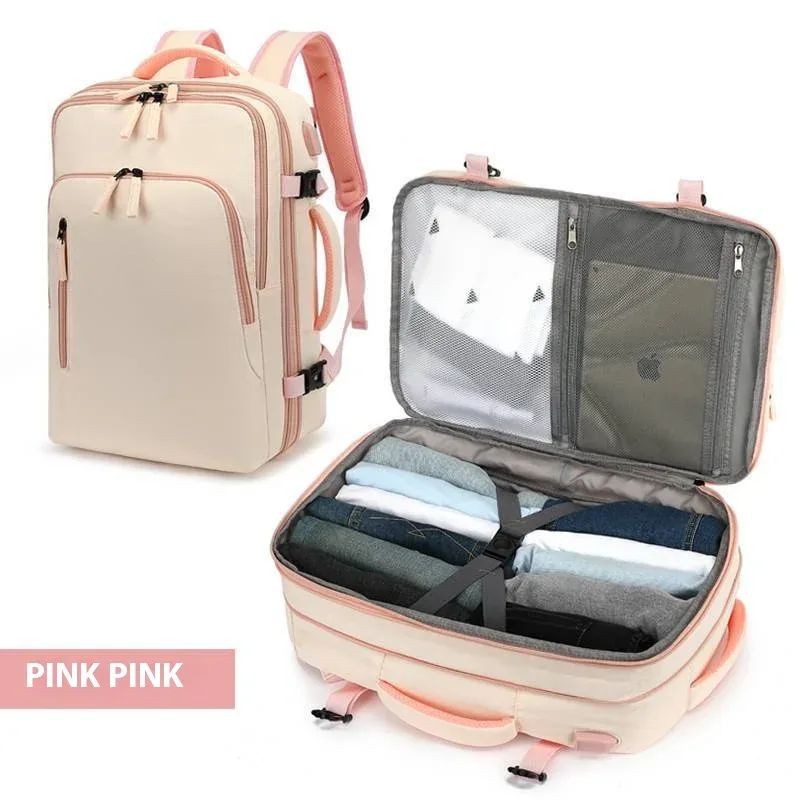 Sac à dos de voyage 40L pour femmes et hommes, sac à dos de loisirs, grande capacité, multifonctionnel, sac à dos pour ordinateur portable tout-en-un