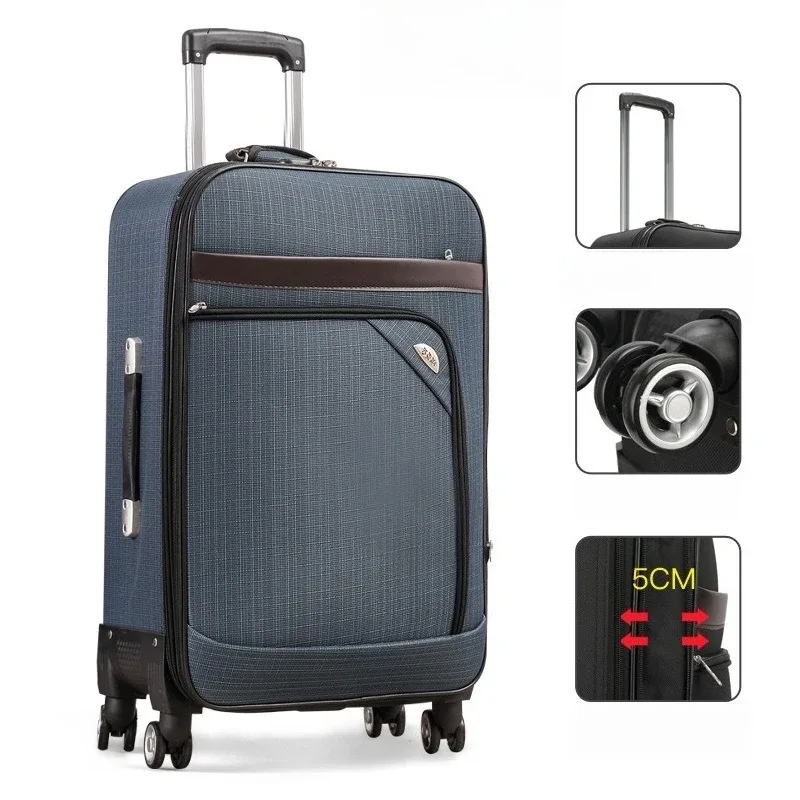 valise de voyage d'affaires pour bagages de 20 à 20 pouces, bagage à main en tissu extensible pour voyage d'affaires, mot de passe, boîtier de chariot 캐