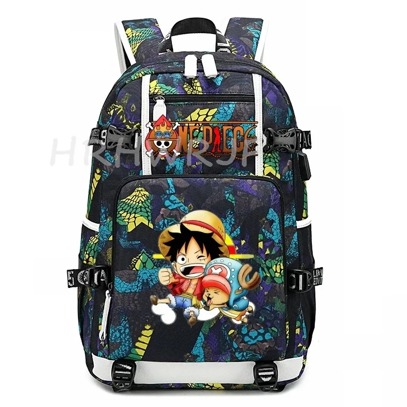 sac à dos one piece monkey d luffy, simple, grande capacité, pour le sport, les voyages, les loisirs, l'école, pour ordinateur portable, unisexe, mochila de voyage
