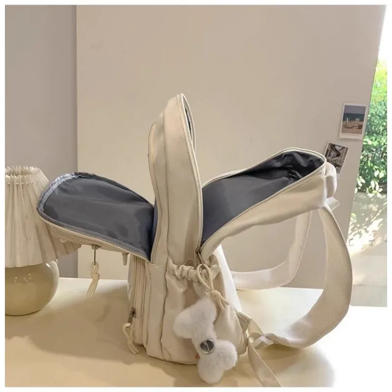 sac à dos de grande capacité pour femmes, style collège simple japonais, cartable d'étudiant, sac à dos d'ordinateur, sac ita pour fille douce et mignonne