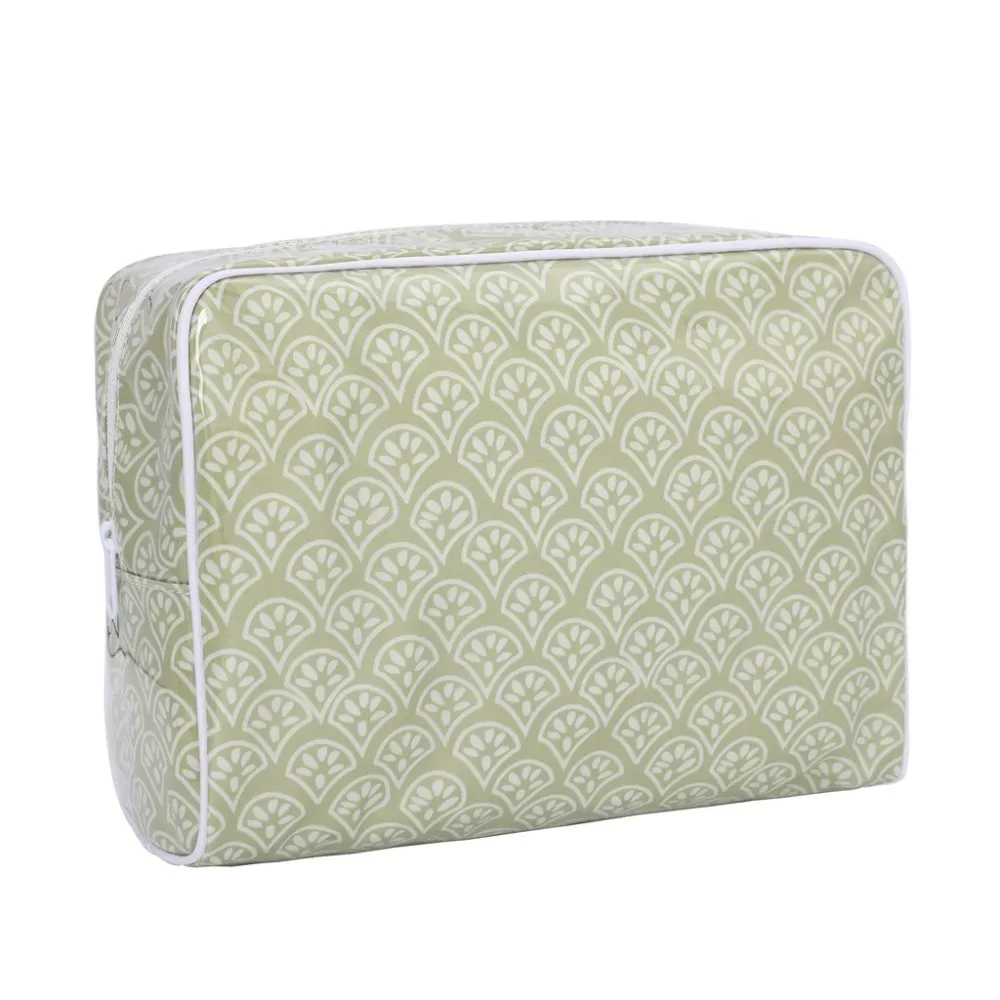 sac à cosmétiques en polyester pvc, double couche, imperméable, organiseur de maquillage portable, sac de rangement pour cosmétiques imprimé en couleur, voyage en plein air