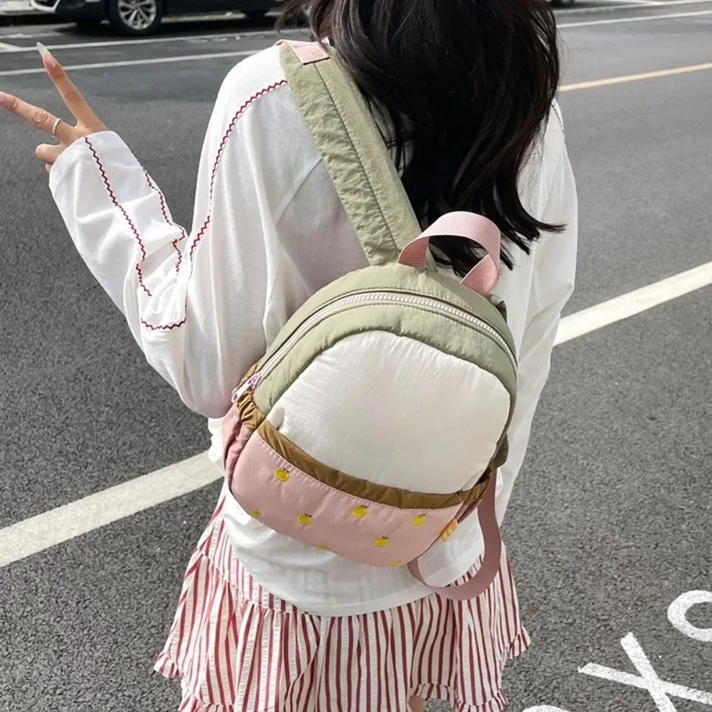 Sac de rangement en nylon pour enfants, sac à dos en tissu avec motif de fruits, sac à dos multicolore de grande capacité pour étudiants, sac d'école pour la maternelle