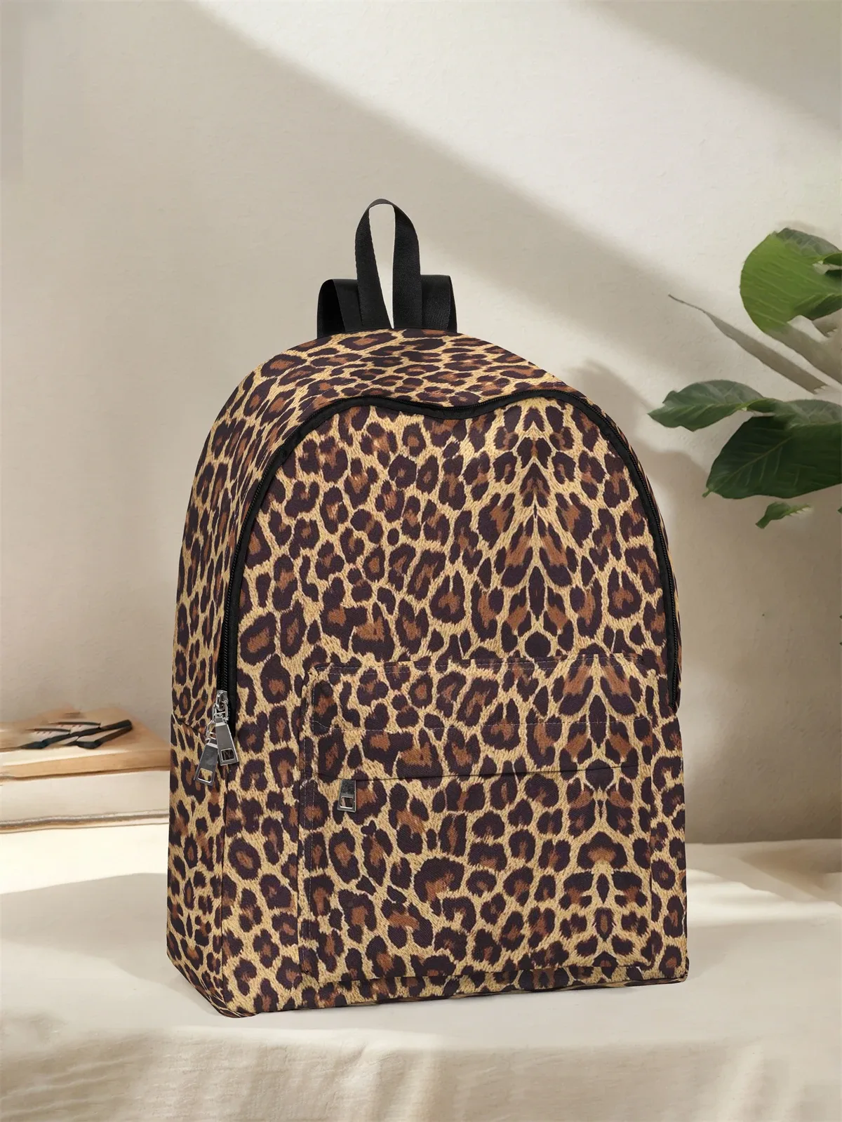 sac à dos à motif léopard, nouveau modèle 2025, sac à dos de voyage décontracté, léger et simple.