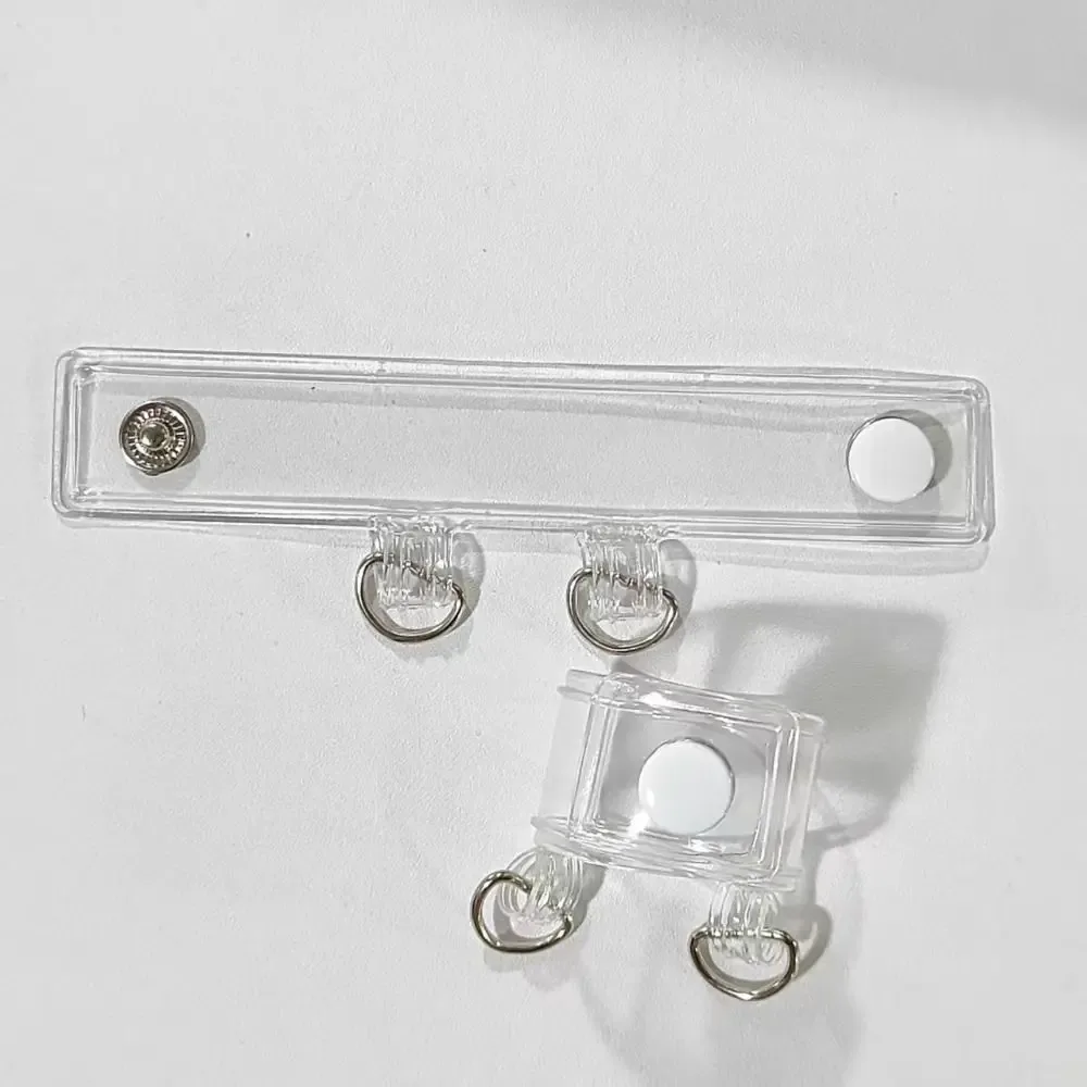 2 pièces nouvelles boucles d'extension transparentes en pvc pour sangle de sac à dos, clip de fixation pour sac à dos