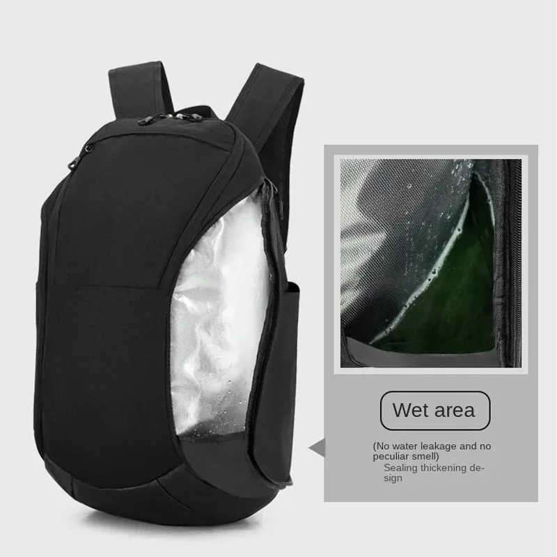 sac de rangement pour ballons de basketball avec logo personnalisé, séparation sec/humide, vente en gros de sacs à dos pour basketball et football avec impression de nom et motif