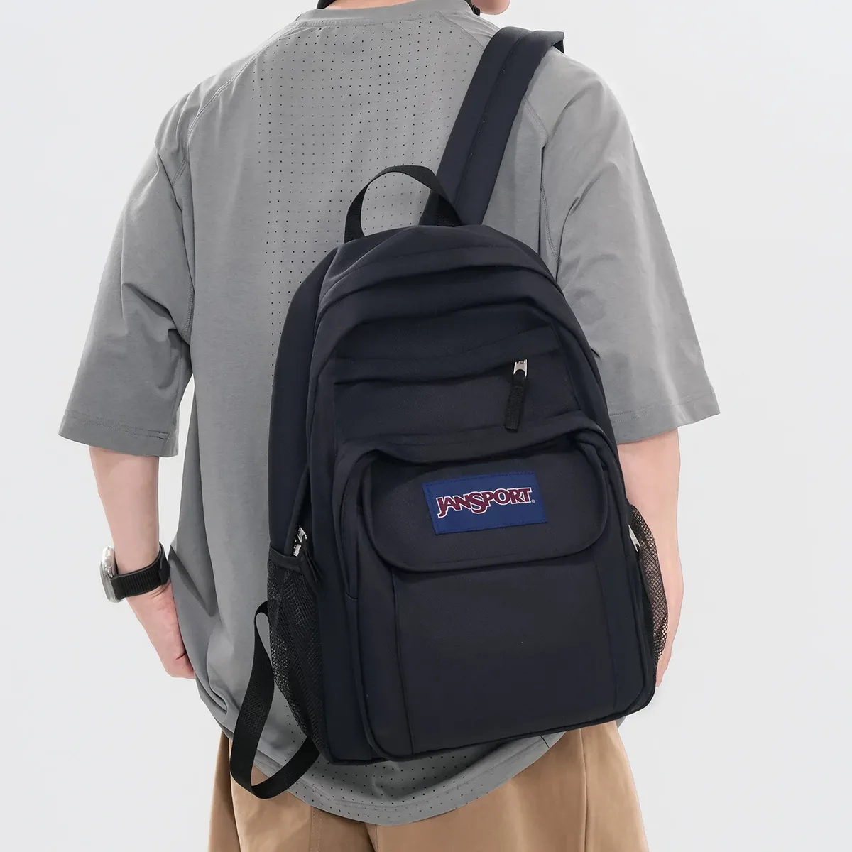 sac à dos jansport grande capacité multifonctionnel pour ordinateur portable, unisexe, pour voyage et affaires, en nylon respirant, décontracté