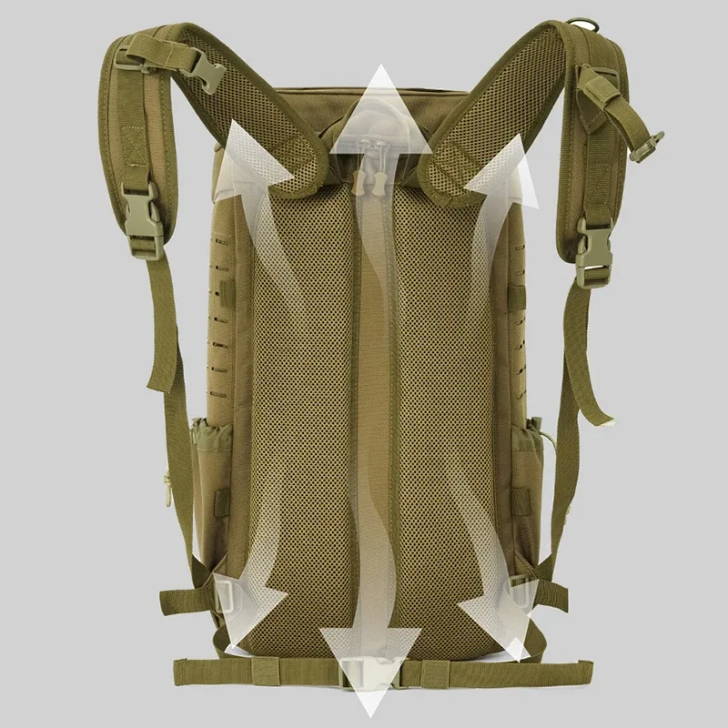 sac à dos d'escalade tactique pour hommes, sac de sport de voyage, grande capacité, randonnée en plein air, camping, pêche, bagages, week-end, cyclisme