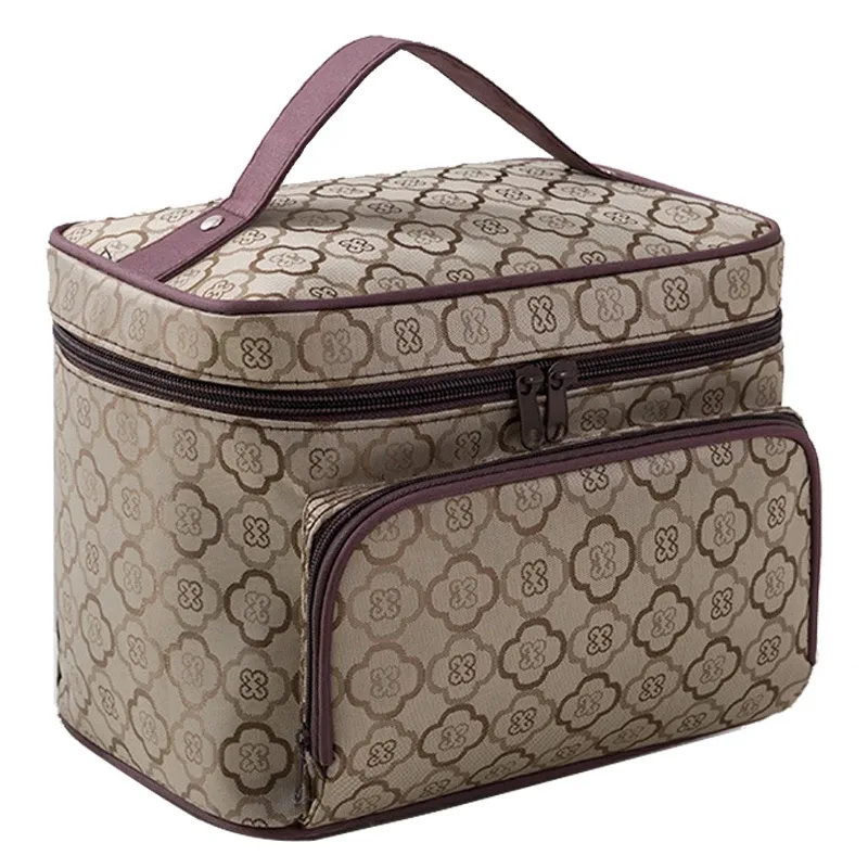 Nouveau sac à cosmétiques à fleurs de grande capacité, boîte à cosmétiques à fermeture éclair, organisateurs de rangement, trousse de maquillage de toilette de voyage SZL8061