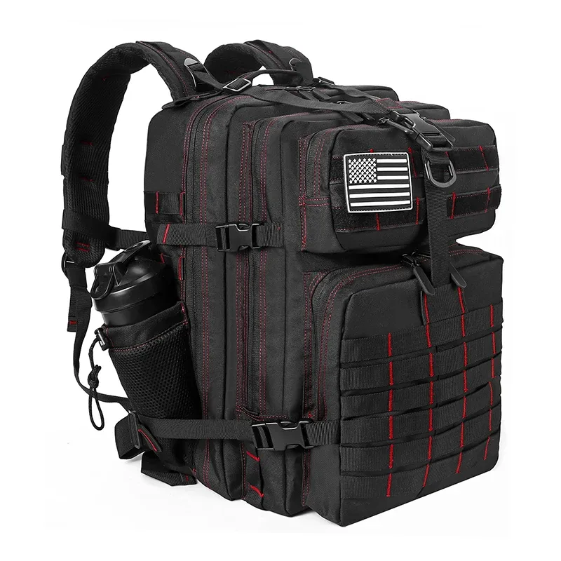 sacs à dos tactiques d'extérieur 45l, sac de sport d'athlète de grande capacité pour fitness, sport, entraînement, randonnée, avec porte-bouteille