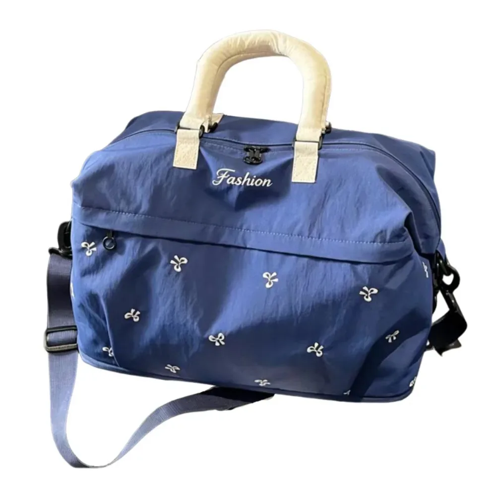 sac de voyage grande capacité imperméable avec nœud papillon, sac de sport à bandoulière ins, sac de fitness portable, sac bandoulière pour courts séjours