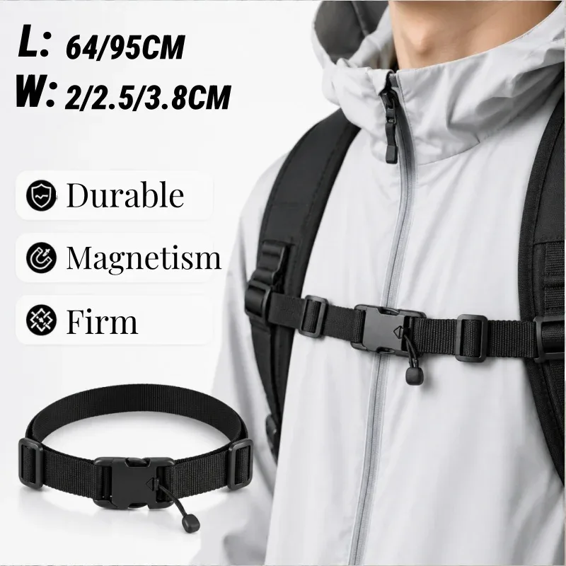 Sangle magnétique pour sac à dos, sangle de poitrine facilement détachable, sangle d'épaule réglable, accessoires pour sac de camping en plein air