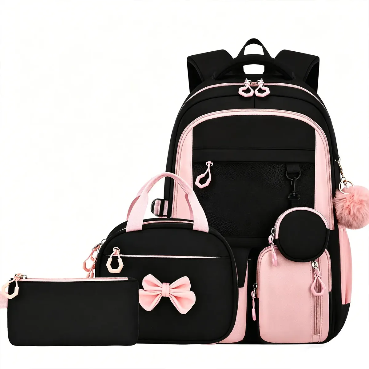 Ensemble de sacs d'école pour enfants, grand sac à dos Kawaii pour filles, sac à dos d'école primaire, sac à livres pour enfants, sac à dos de voyage étanche pour ordinateur portable