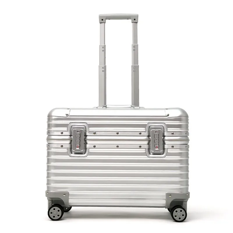 étui capitaine tout en alliage d'aluminium et de magnésium, valise de cabine pour appareil photo d'affaires, bagages en métal de 18 pouces, valises de voyage 20/22 pouces