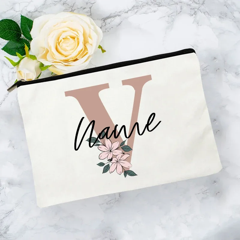 trousse de toilette personnalisée avec nom, impression de lettres, essentiels de voyage pour enfants, trousse à crayons pour l'école et le bureau, cadeau pour enseignant