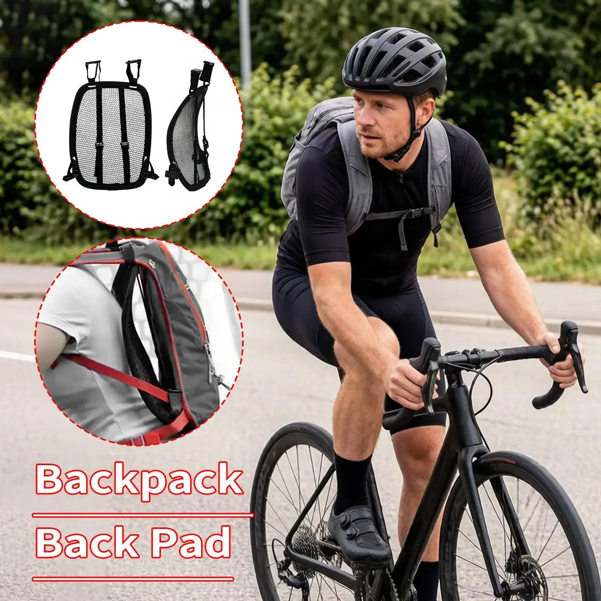 cadre d'entretoise respirant et réglable en maille universelle pour sac à dos, pour la circulation en extérieur, le cyclisme et la randonnée
