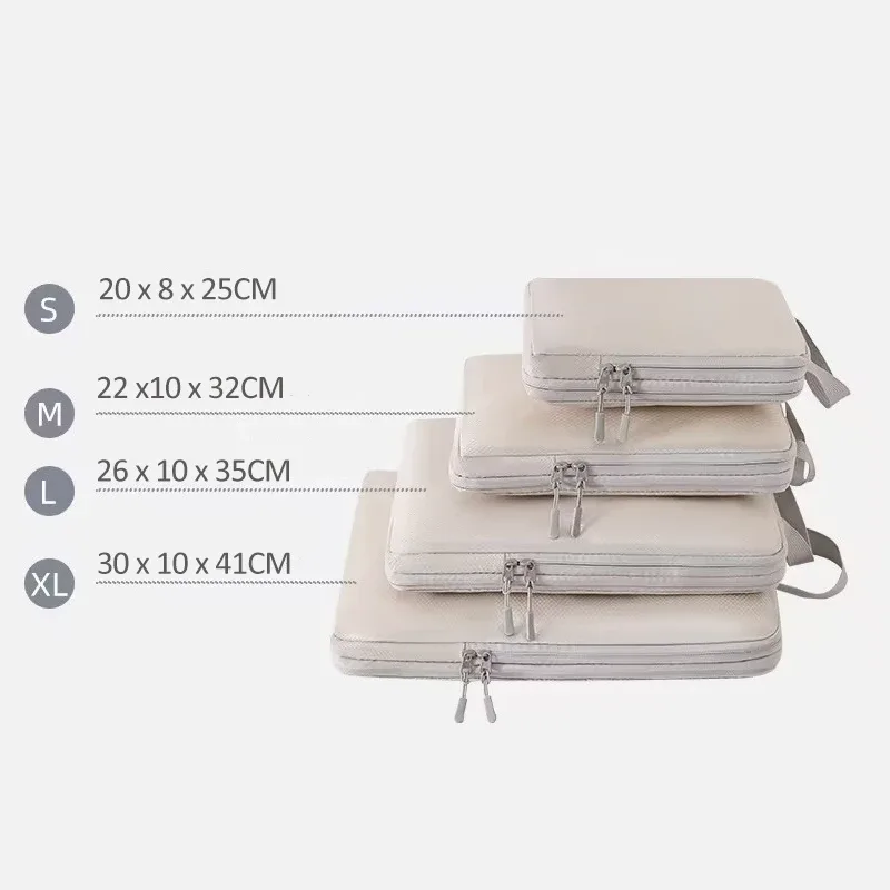 Ensemble de cubes de compression étanches pour vêtements, sacs organisateurs de bagages, sacs de compression de voyage, organisateurs de sous-vêtements pour valises