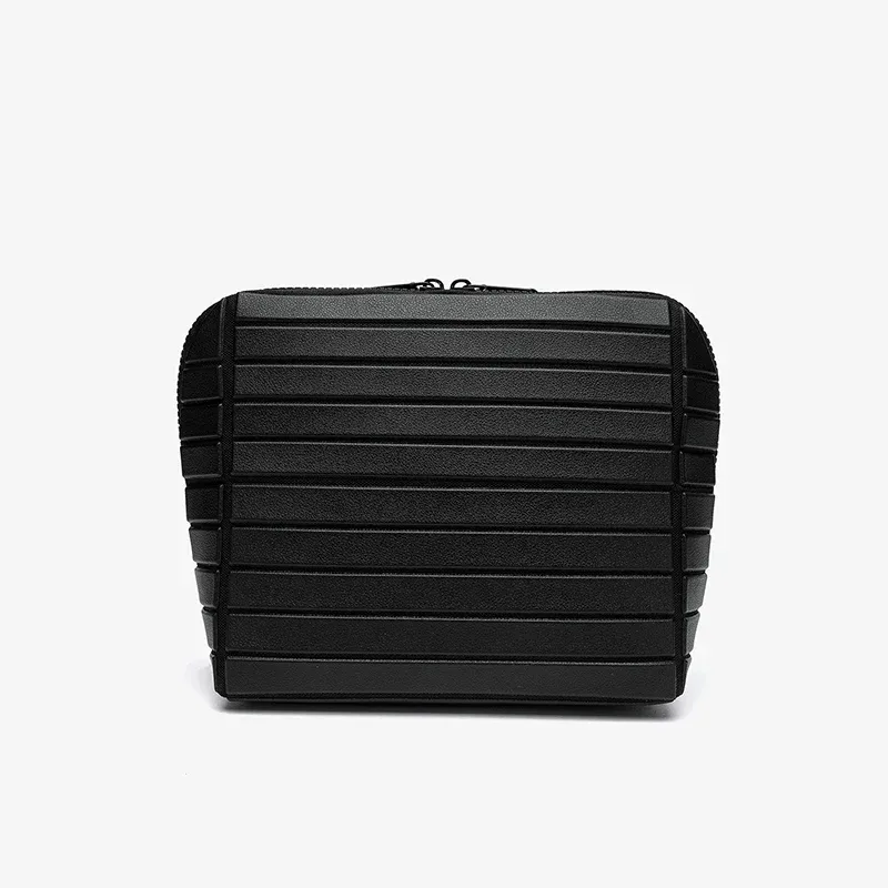 namchebarwa – sac de rangement en pvc rayé pour femmes, pochette de rangement pour articles de toilette de voyage en plein air, grande capacité, sac à cosmétiques de voyage portable
