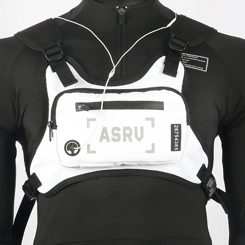 sac de poitrine tactique pour homme, gilet de sport extérieur réfléchissant et imperméable, sac de poitrine multifonctionnel pour téléphone, sac de sport décontracté pour homme